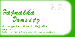 hajnalka domsitz business card